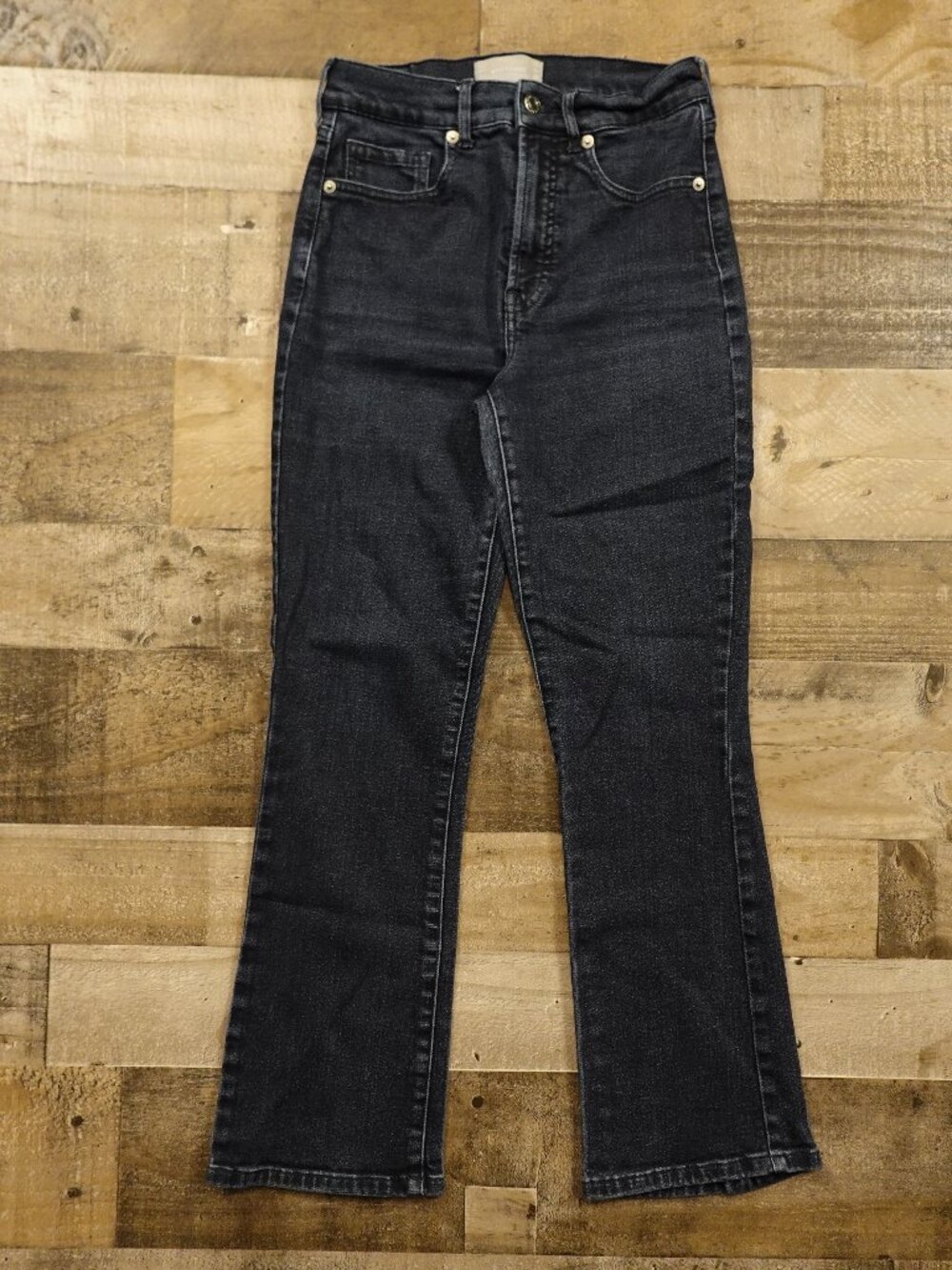 Everlane Slim‎ Bootcut Jeans Women’s 26 Blue Stretch Denim Cropped 25.5” Inseam